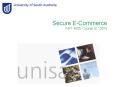 Secure ECommerce INFT 4005' Course ID 13673 PowerPoint PPT Presentation
