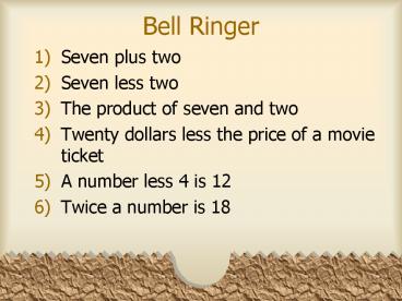 Bell Ringer