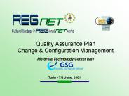 Quality Assurance Plan Change