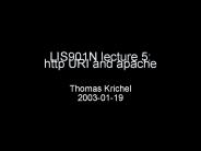 LIS901N lecture 5: http URI and apache