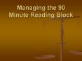 Managing the 90 Minute Reading Block PowerPoint PPT Presentation