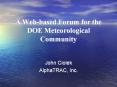 A Web-based Forum for the DOE Meteorological Community PowerPoint PPT Presentation