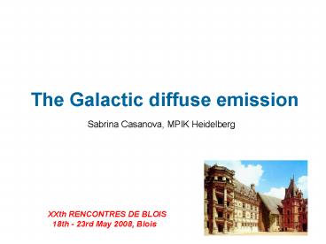 The Galactic diffuse emission