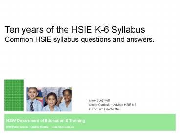 Ten years of the HSIE K-6 Syllabus