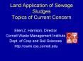 Land Application of Sewage Sludges Topics of Current Concern PowerPoint PPT Presentation