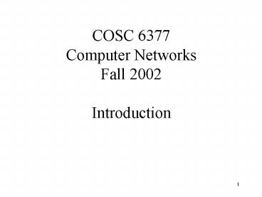 COSC 6377