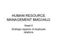 HUMAN RESOURCE MANAGEMENT BMG346J2 PowerPoint PPT Presentation