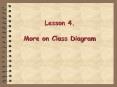 Lesson 4' More on Class Diagram PowerPoint PPT Presentation