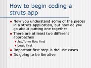How to begin coding a struts app