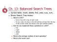 Ch. 13: Balanced Search Trees PowerPoint PPT Presentation