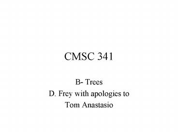 CMSC 341