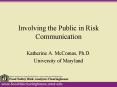 Involving the Public in Risk Communication PowerPoint PPT Presentation