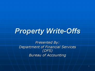 Property WriteOffs