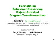 Formalising Behaviour-Preserving Object-Oriented Program Transformations