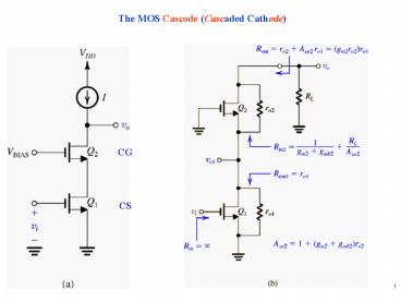 The MOS Cascode (Cascaded Cathode)