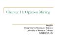 Chapter 11: Opinion Mining PowerPoint PPT Presentation