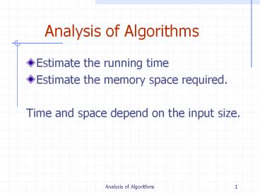 PPT – Estimate the running time PowerPoint presentation | free to ...
