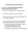 Confounding and Interaction I PowerPoint PPT Presentation