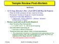 Temple Review Post-Mortem PowerPoint PPT Presentation