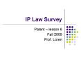 IP Law Survey PowerPoint PPT Presentation