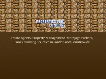 Properties for London - Estate Agents, Property Management
