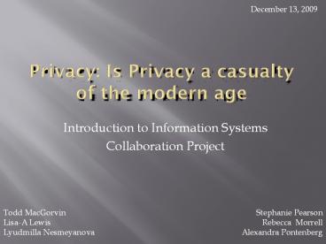 Intro to Information Systems Collaboration Project