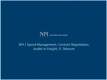 NPI Financial - Supply Chain Management Outsourcing