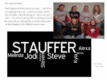 Stauffer's Year End '09