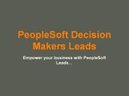 Empower your business with PeopleSoft Leadsâ¦