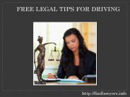 Free legal tips for driving