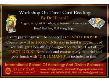 Best Tarot Card Reader in Jaipur, India | Tarot Prediction