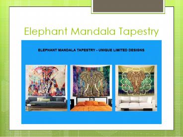 Elephant Mandala Tapestry