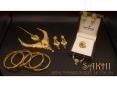 Sakhi Indian bridal complete gold necklace jewellery set (1)