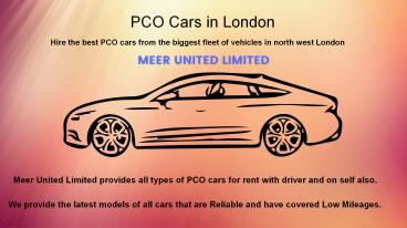 PCO car in London