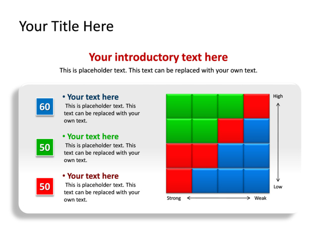 PowerPoint Slide Diagram Cube 3D Multicolor 3 Departments 