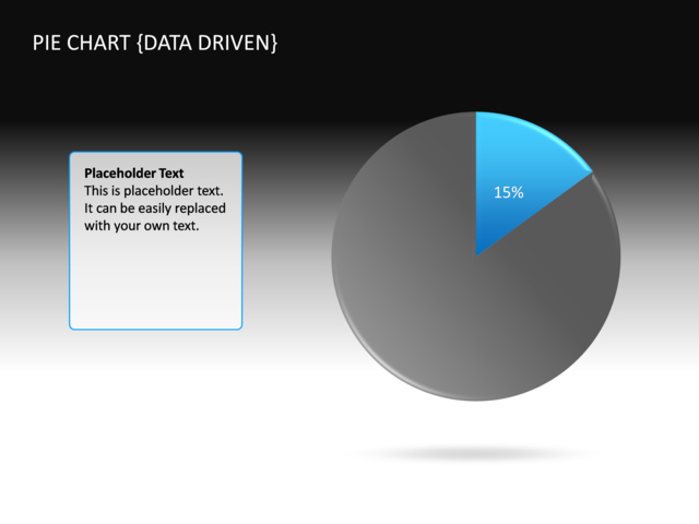 PowerPoint Slide - pie-chart-3d-grey-data-driven-cg-40