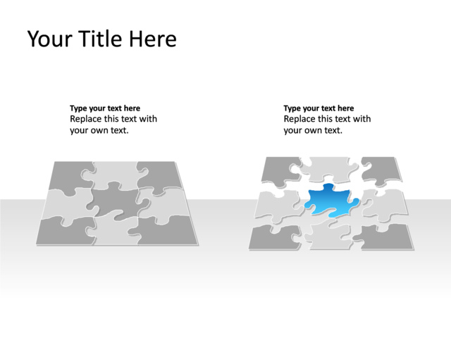 Powerpoint Slide Puzzle Diagram 2 Puzzles Blue Pl230 Powerpoint Slide Puzzle Diagram 2 Puzzles Blue Pl230