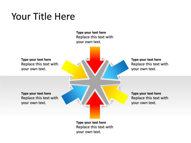 PowerPoint Slide - relationship-diagram-multicolor-6-arrows-pl-279