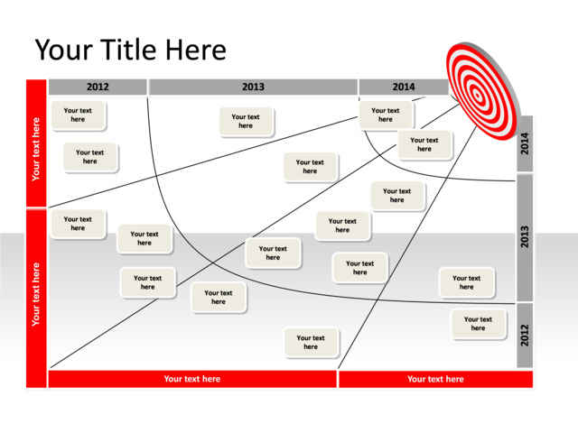 PowerPoint Slide - Transformation Map Diagram - 1 target - red - PL341 ...
