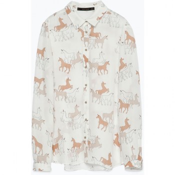 Zara - Unicorn Print T-Shirt (worn by Zayday Williams on Scream Queens ...