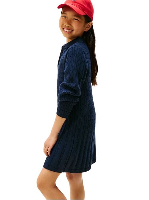 Tommy Hilfiger per bambini vestito. Flared modello realizzato in maglia in cotone. TOMMY HILFIGER | KG0KG08789TC1G