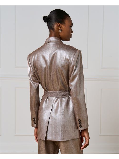 Blazer laminato c/cintura ACCESS | 54-1054-143-GRE