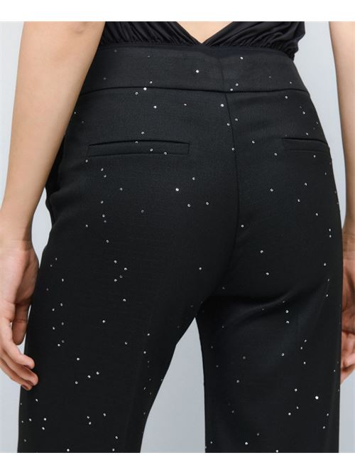 Pantalone dritto c/micropaillettes ACCESS | 54-5093-506-BLA