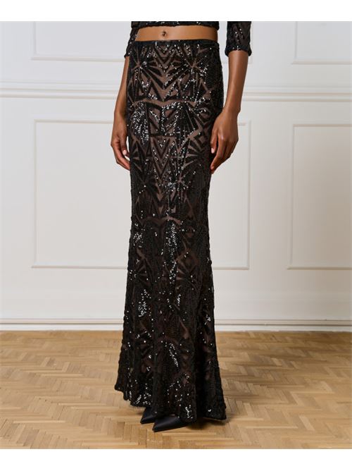 Gonna lunga c/paillettes ACCESS | 54-6011-127-BLA