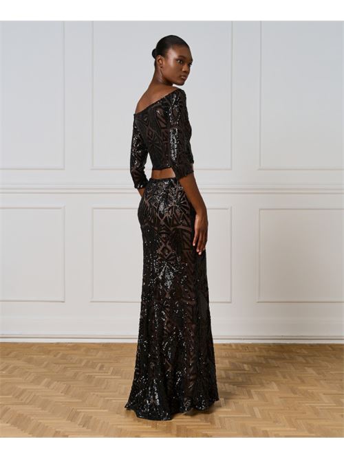 Gonna lunga c/paillettes ACCESS | 54-6011-127-BLA