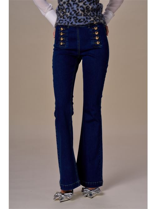 Jeans zampa bottoni oro NO SECRETS | 253NS017-STO