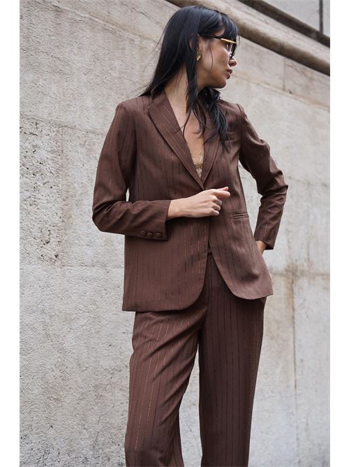 Pantalone palazzo gessato diamanti NO SECRETS | 253NS103-CIO