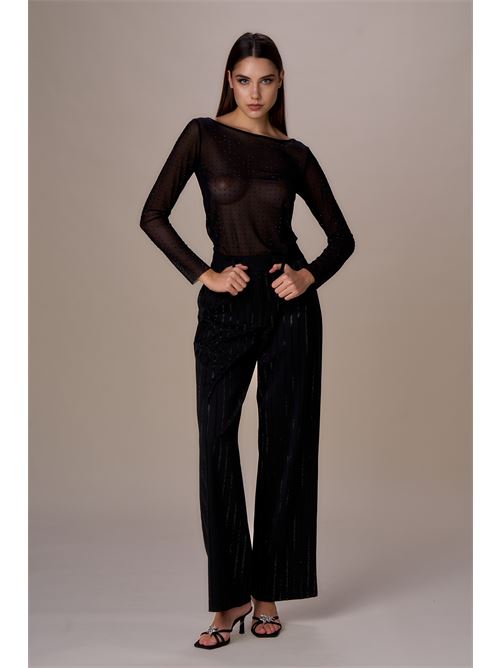 Pantalone palazzo gessato diamanti NO SECRETS | 253NS103-LIQ