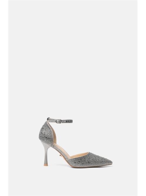 Decoltè cristalli c/cinturino caviglia tacco9cm TWENTYFOURHAITCH | GRUIS-GRI