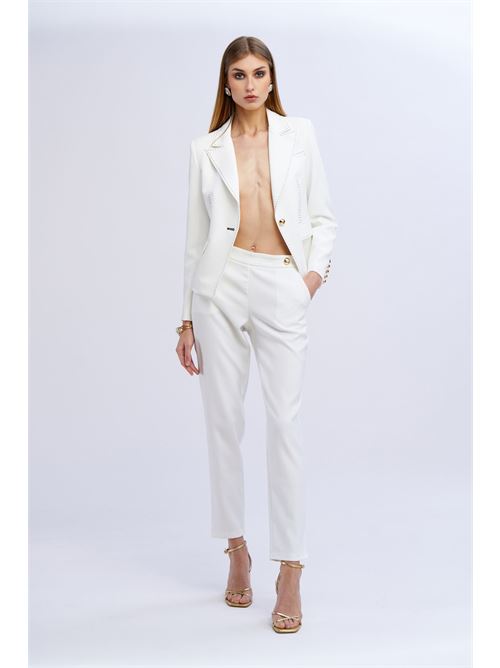 Pantalone stretto spacchetti c/bottoni oro NO SECRETS | 251NS015-LAT